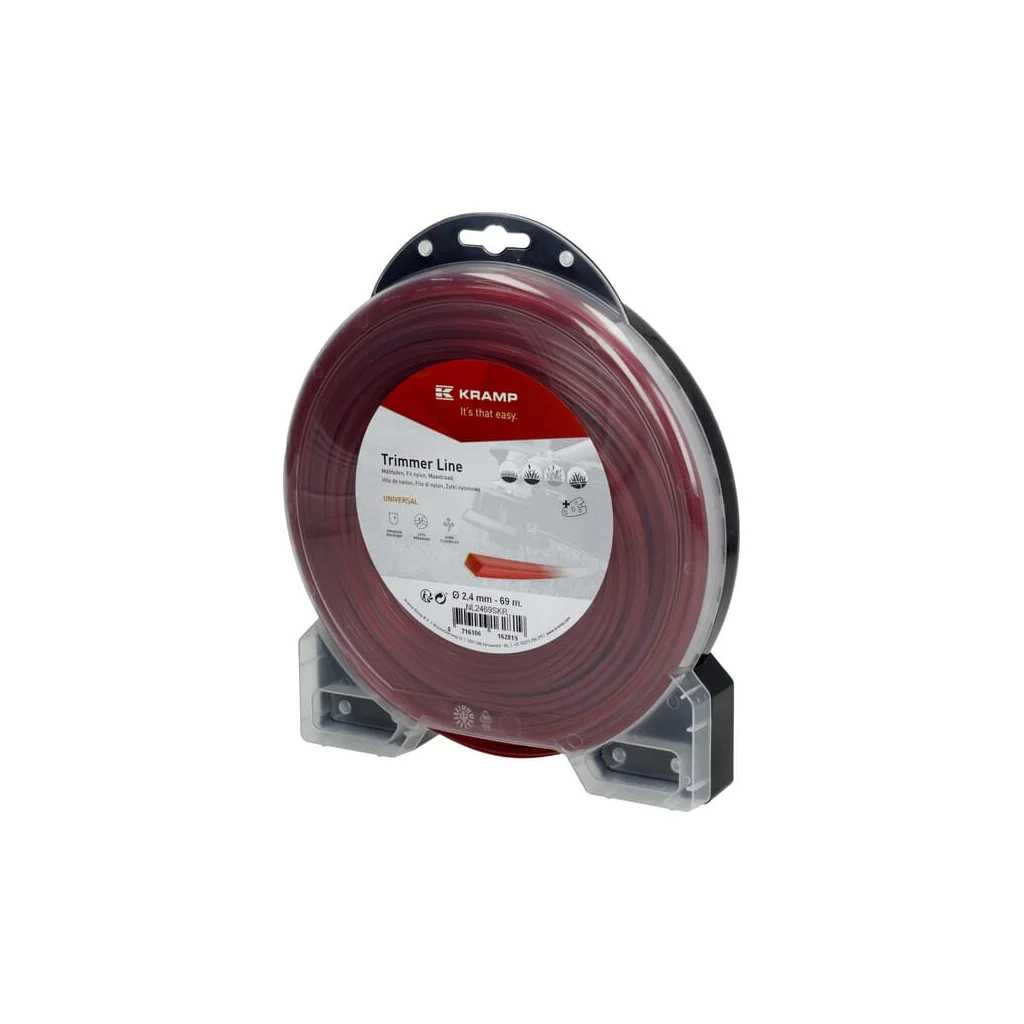 [AMAT2-348945] Fir de tăiere diametru 2,4mm, 69m, pătrat, roșu, Kramp NL2469SKR