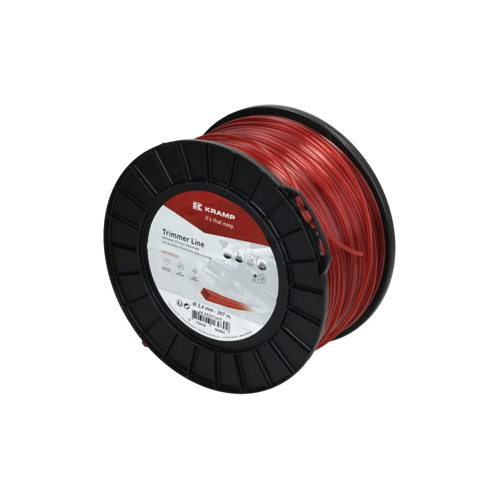 [AMAT2-348991] Fir de tăiere diametru 2,4mm, 207m, pătrat, roșu, Kramp NL24207SKR