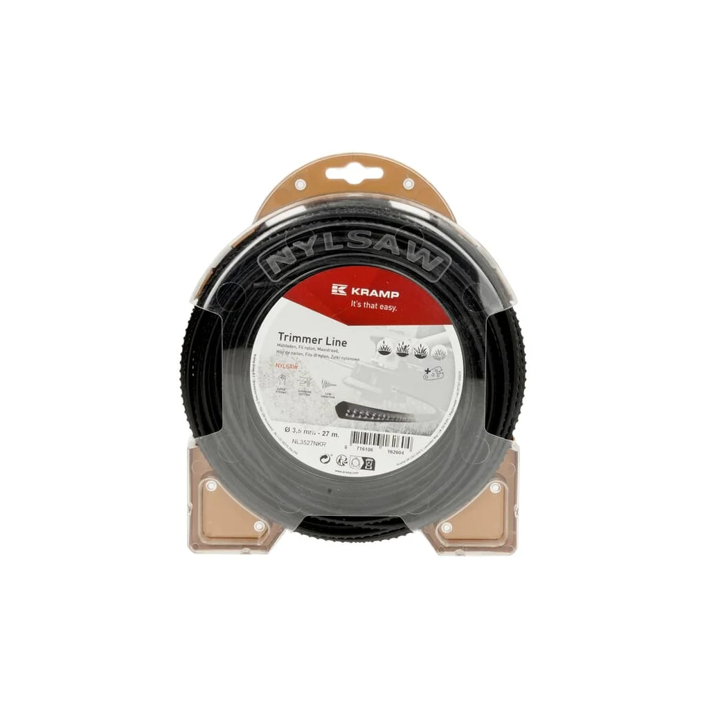 [AMAT2-349088] Fir de tăiere Nylsaw, diametru 3,5mm, 27m, pătrat, negru, Kramp NL3527NKR