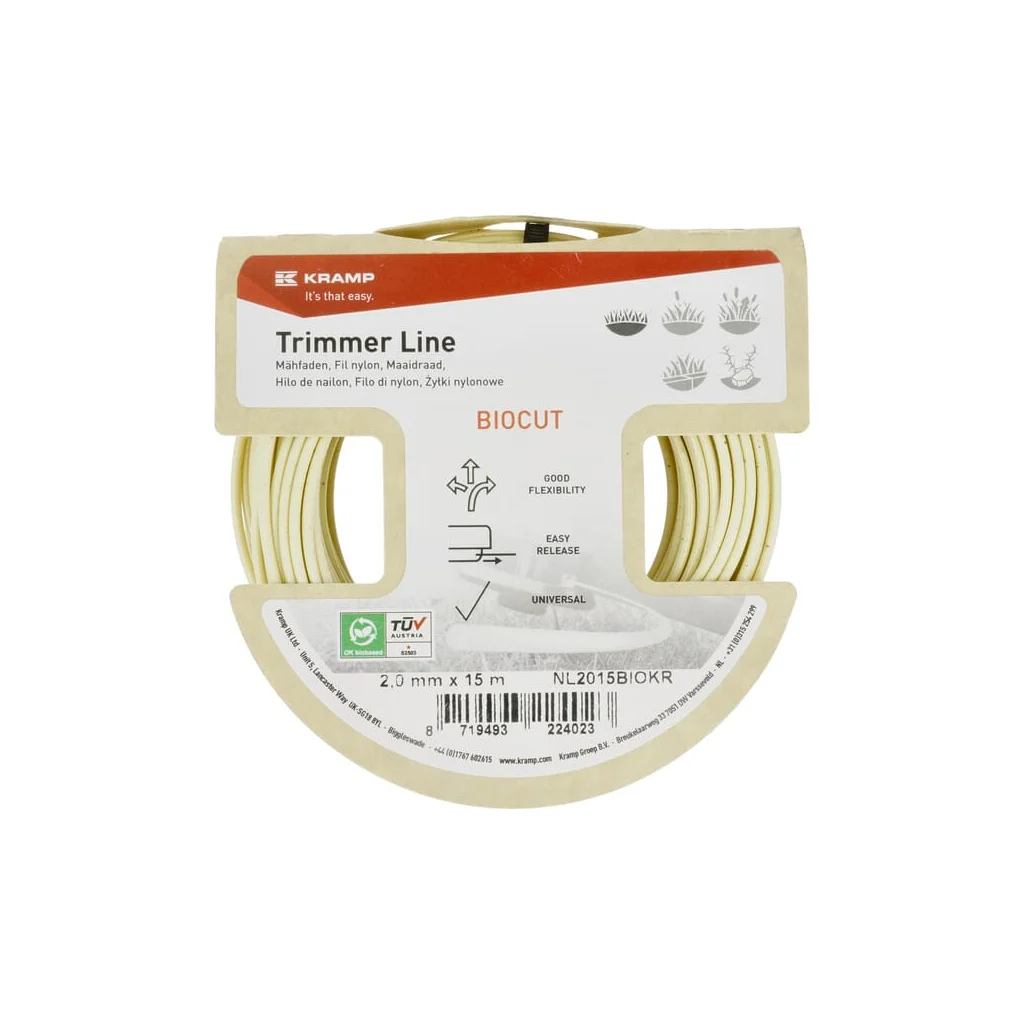 [AMAT2-349093] Fir trimmer Ø2,0x15m, rotundă Kramp Biocut Starch NL2015BIOKR