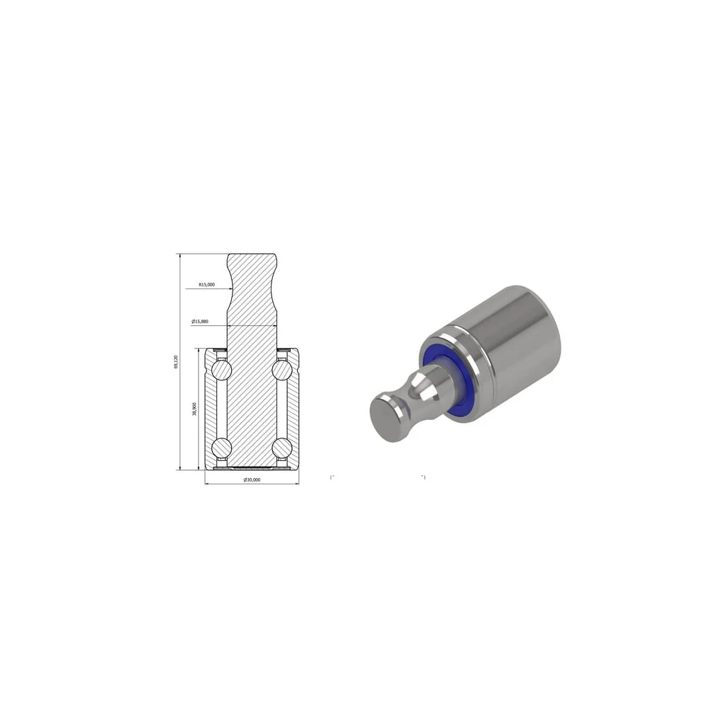 [AMAT2-354859] Rulment pentru rolă de presiune NWB20715