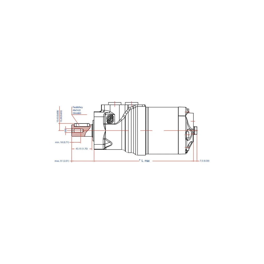 [AMAT2-355418] Motor orbital, cu Ø25, Fl.C, scurgere OMR2001516215
