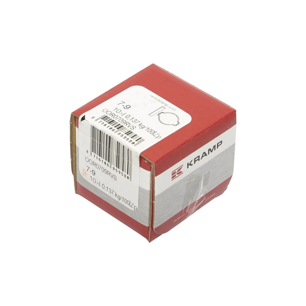 [AMAT2-355584] Clemă dublă cu urechi, oțel inoxidabil, 7-9mm OOR0709RVS