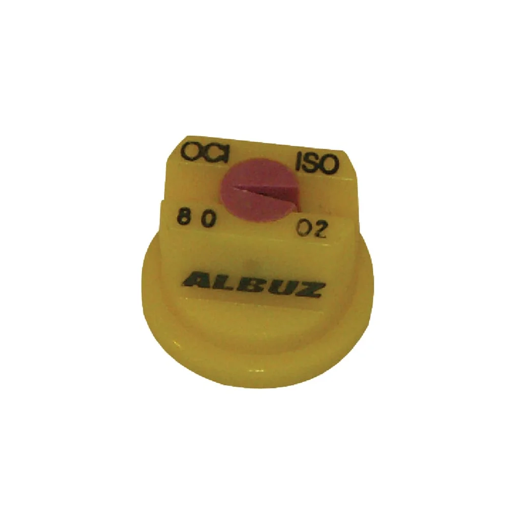 [AMAT2-355842] Duză descentrată ventilator plat OC 80° 02, galben, plastic, Albuz OCI8002