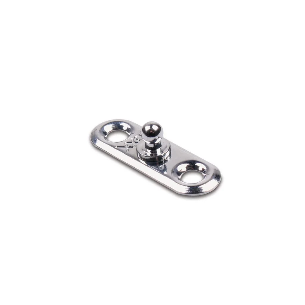 [AMAT2-366627] Element inferior de fixare rapidă, pentru prindere țesătură/țesătură, pentru înșurubare (2 găuri), alamă cromată (finisaj lucios) PL11446