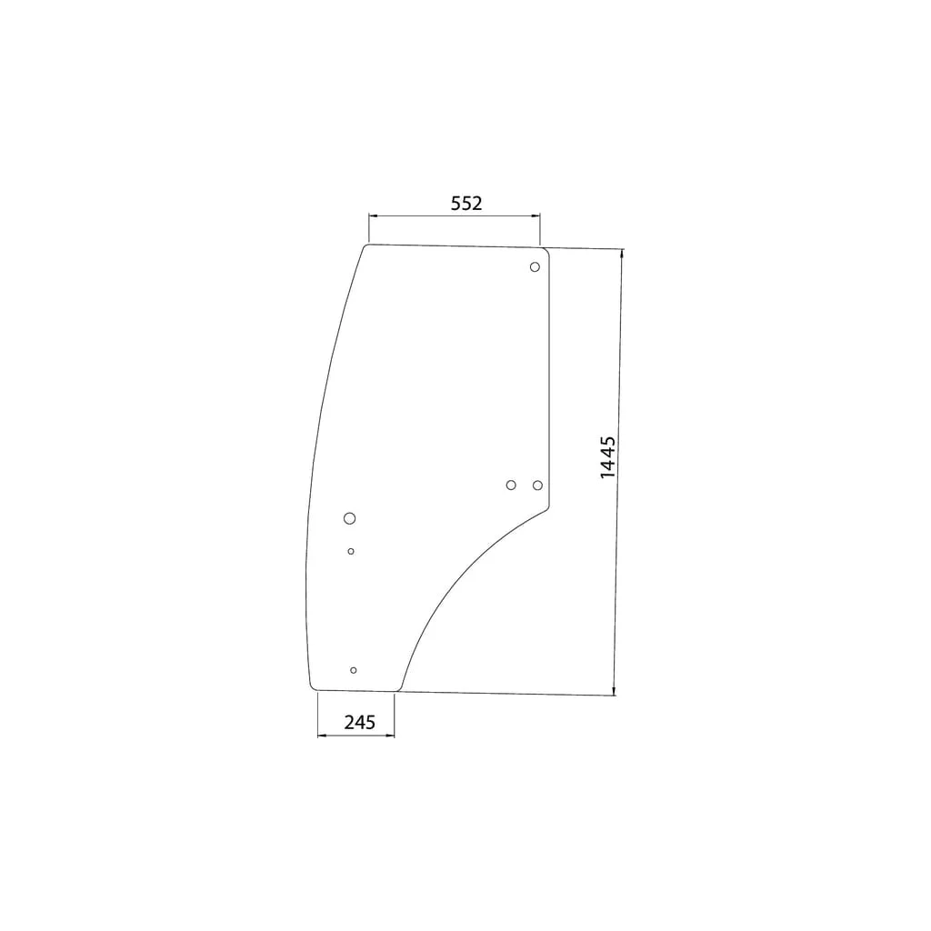 [AMAT2-371658] Geam ușă dreapta potrivit pentru John Deere R198625N