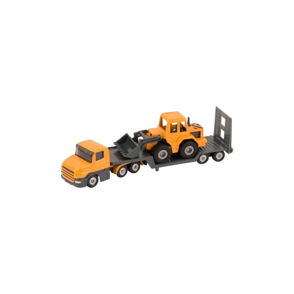 [AMAT2-379860] Camion Scania cu remorcă platformă joasă și încărcător frontal S01616