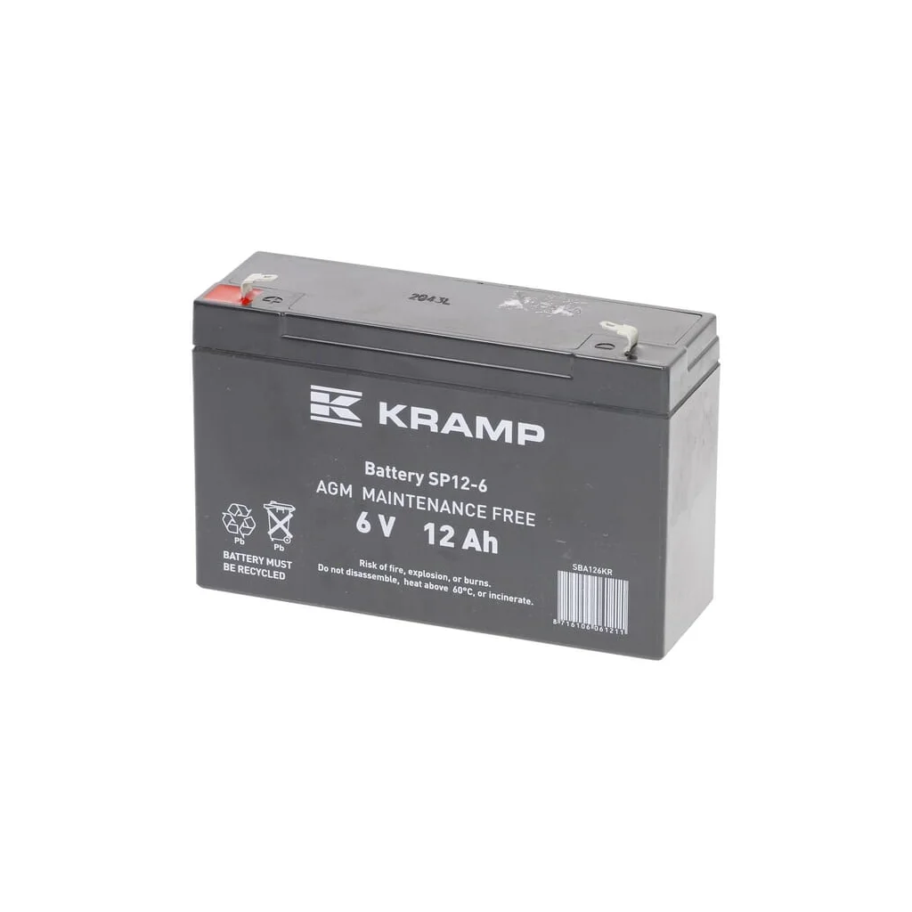 [AMAT2-383257] Baterie 6V 12Ah sigilată Kramp SBA126KR