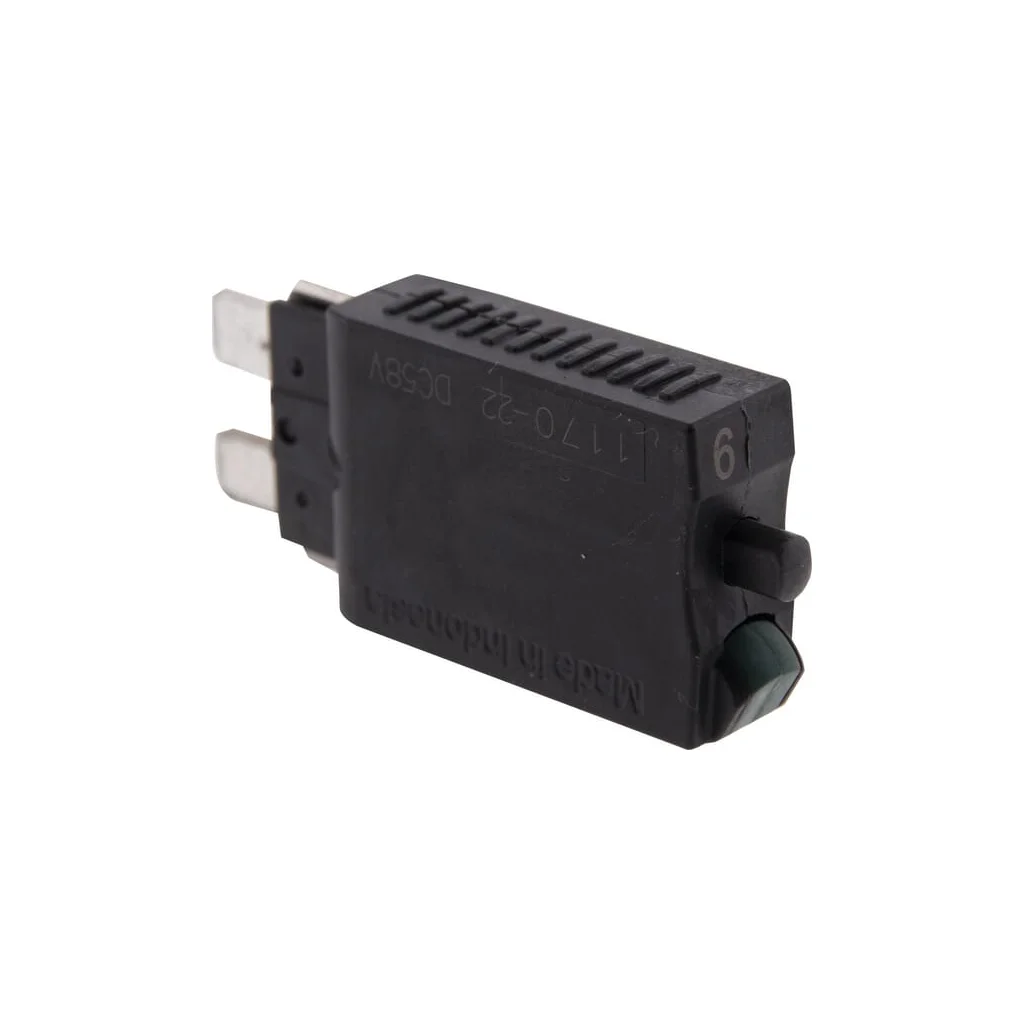 [AMAT2-389726] Siguranță termică cu resetare manuală 28V 6A lungime 51,6mm verde E.T.A SI26006
