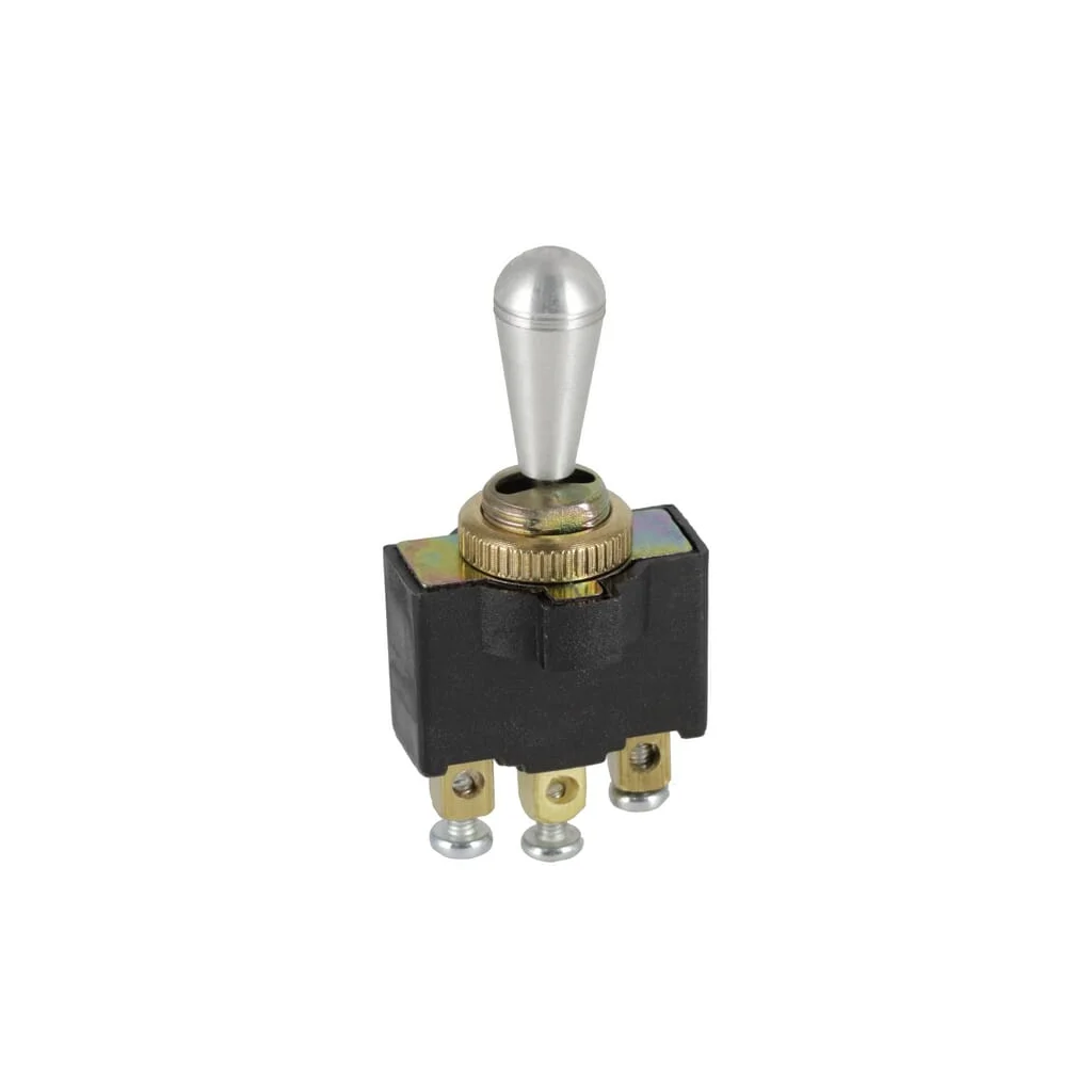 [AMAT2-395702] Comutator basculant, on-off-on, 12-24VDC, 10A, 125-250VAC, 2A, 3 pini, terminale cu șurub, piuliță metalică, capac metalic SW10013KR