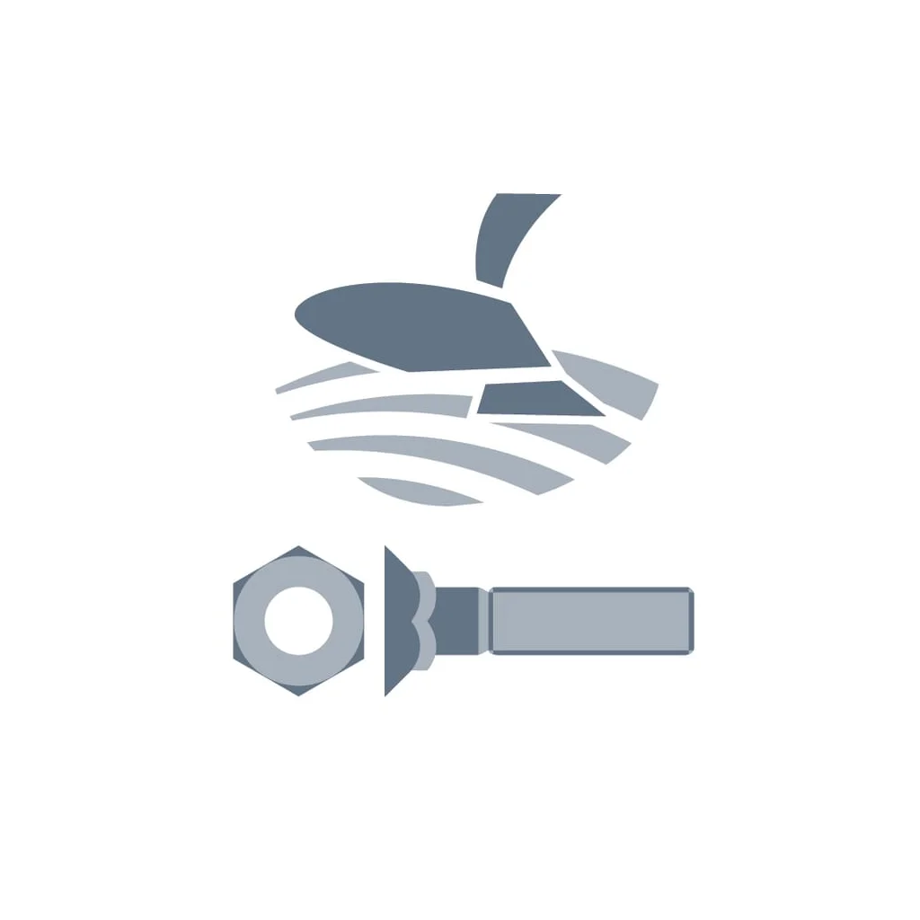[AMAT2-399393] Set șuruburi plug cu gât pătrat și piuliță M12x45mm VK 3 buc. TB30203
