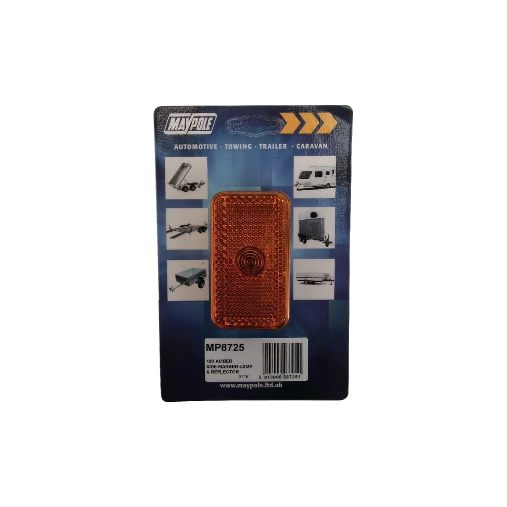 [AMAT2-402004] Lampă de semnalizare, dreptunghiulară, 12V, chihlimbar, cu șuruburi TOR4524