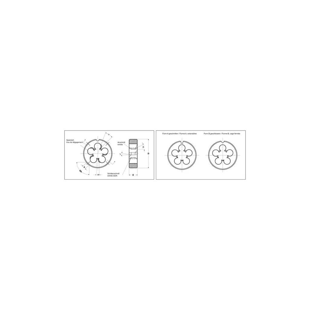 [AMAT2-398731] Placă de filieră HSS 7/16 UNF TA185F716
