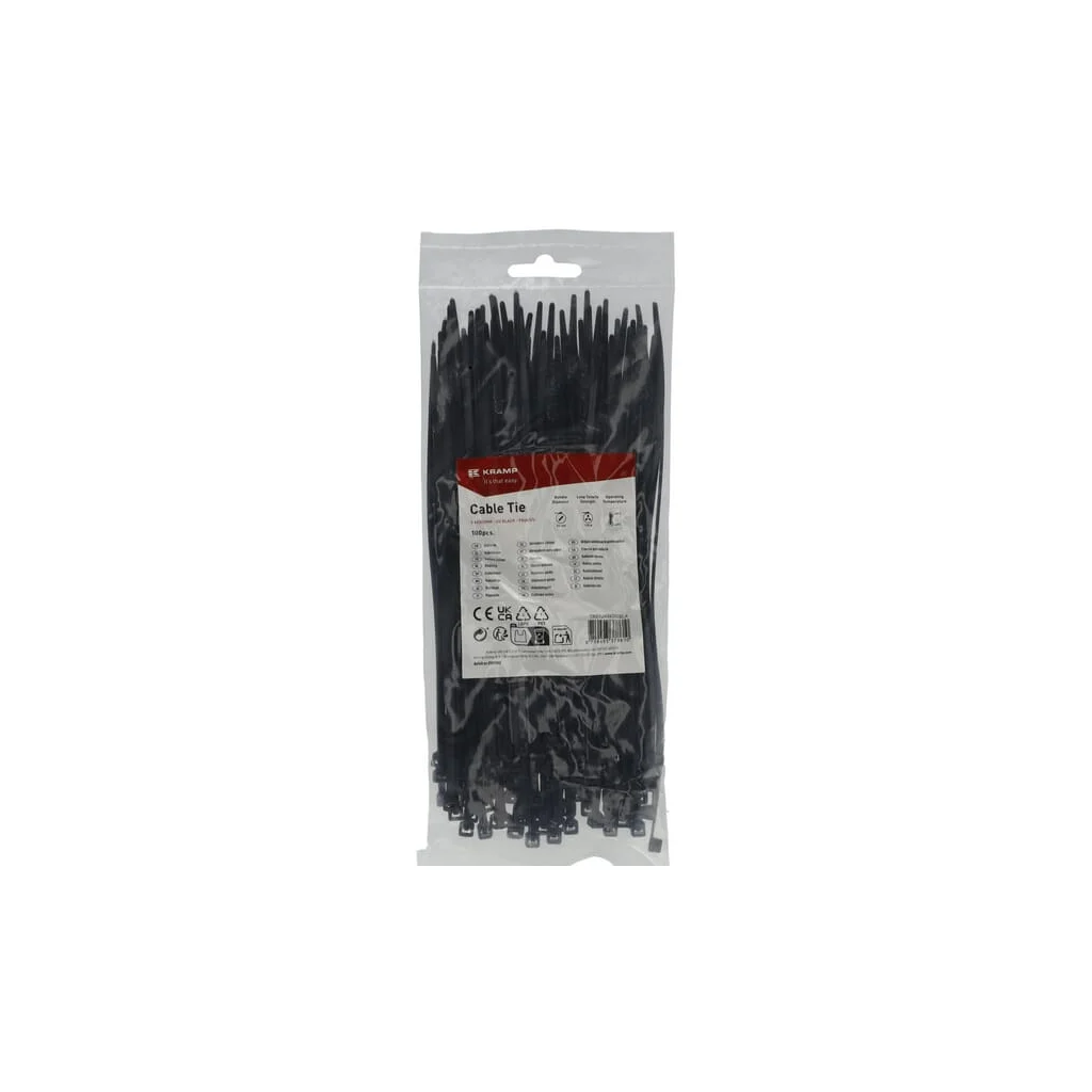 [AMAT2-402238] Colier pentru cablu 3.6x200mm, negru UV, 100buc TR01UV36200BLA