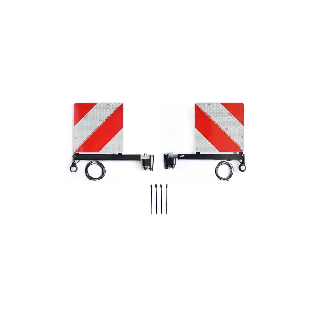 [AMAT2-405020] Set indicator pericol - cu lumini (LED), suport telescopic retractabil cu schimbare rapidă, lumină de marcare 12/24V (conectori Aspöck) V304LEDKR
