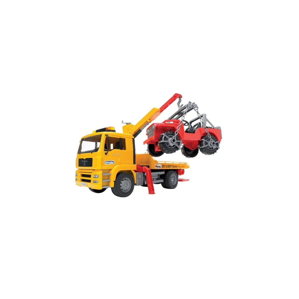 [AMAT2-403411] Camionetă cu platformă de remorcare MAN TGA și mașină de teren Jeep U02750
