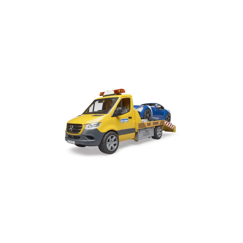 [AMAT2-403666] Camionetă cu platformă MB Sprinter mașină Bruder Roadstar și modul de sunet și lumini U02675