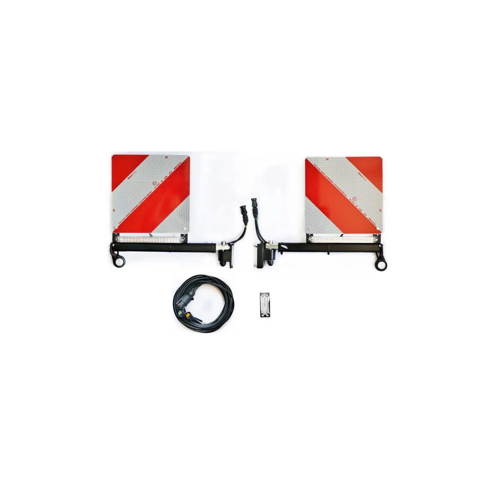[AMAT2-405983] Set indicator pericol - cu lumini (LED), suport telescopic cu schimbare rapidă, retractabil, lumină spate 12V V314DYNKR