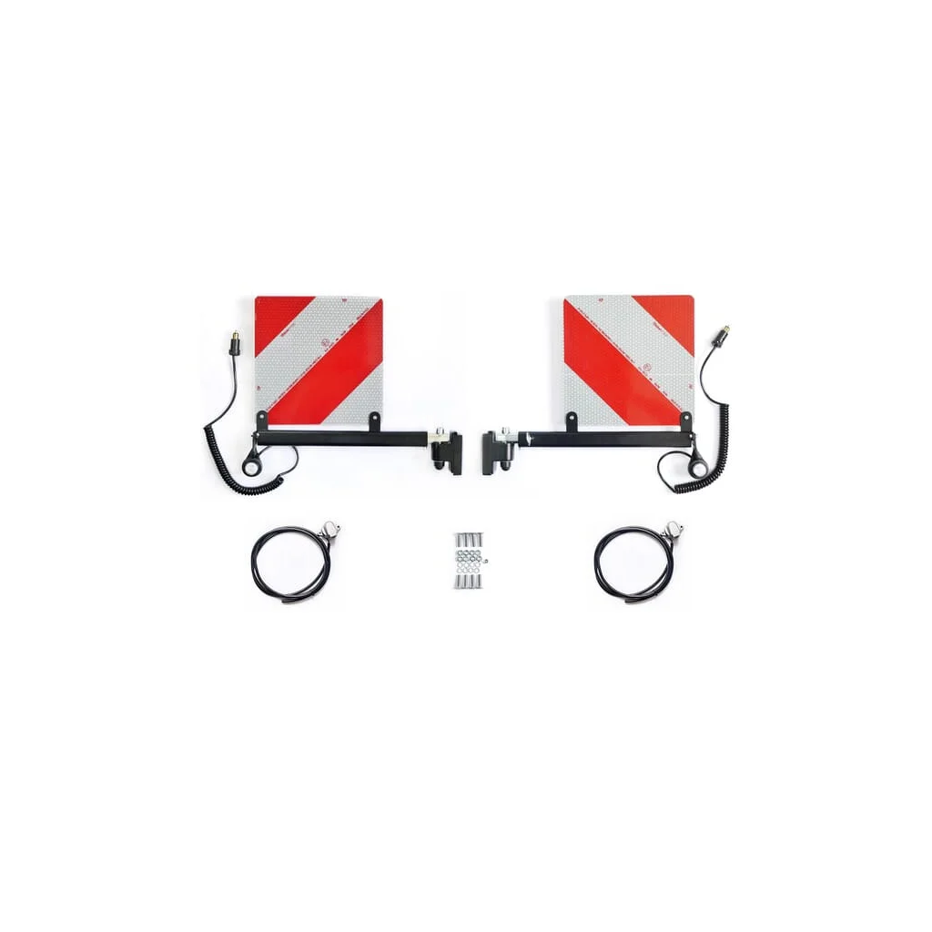 [AMAT2-404072] Set indicator pericol - cu lumini (LED), suport telescopic retractabil cu schimbare rapidă, lumină de marcare 12/24V V303LEDKR