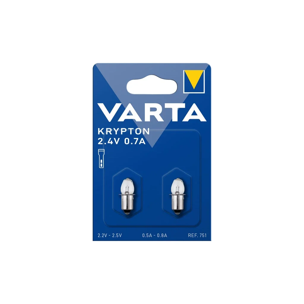 [AMAT2-421153] Bec kripton B2 pară P13.5s 2,4V 1,8W alb VARTA Consumer Batteries VT00751