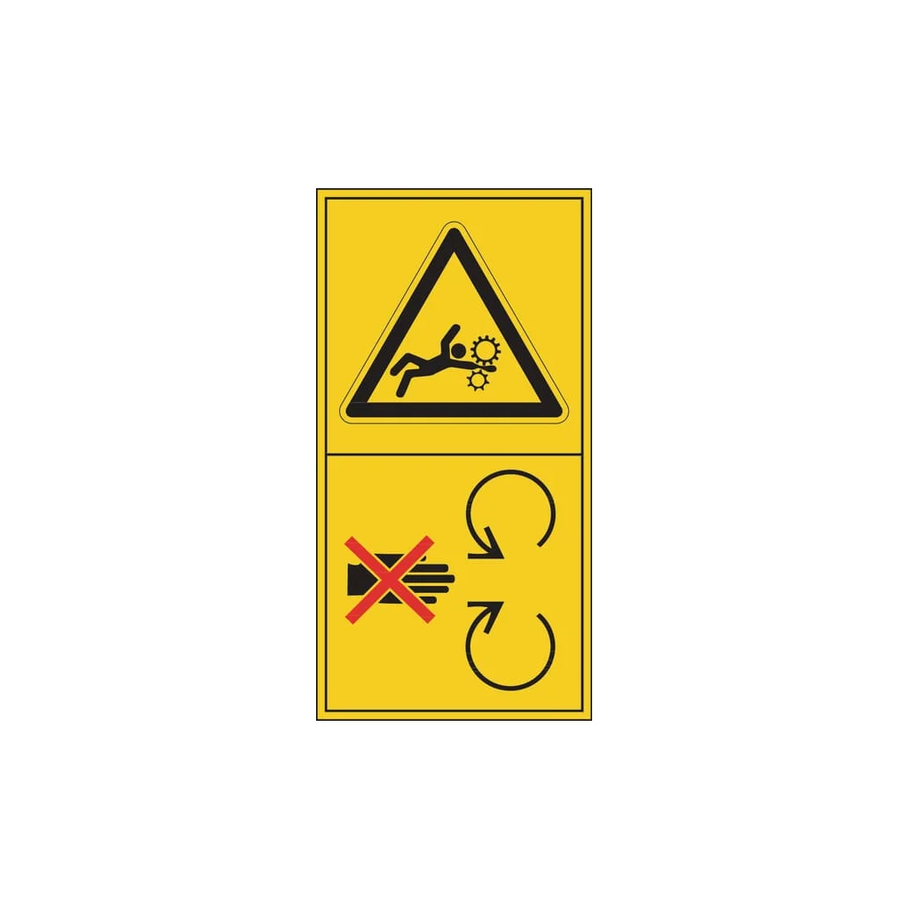 [AMAT2-423157] Autocolant semn de avertizare pericol de încurcare în utilaje 50x96mm Brady WB804008