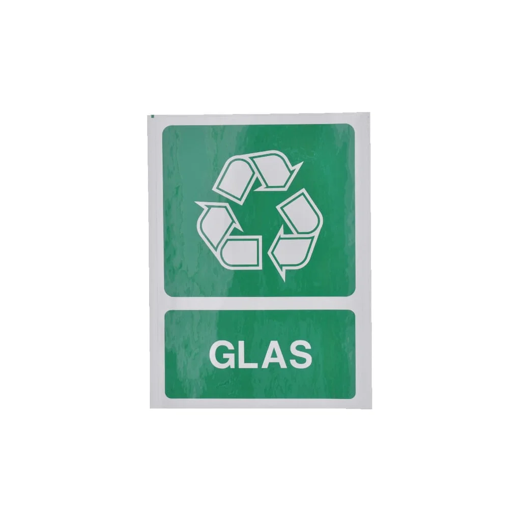 [AMAT2-423231] Autocolant informații suplimentare semn reciclare sticlă: Glas 210x297mm Brady WB251292