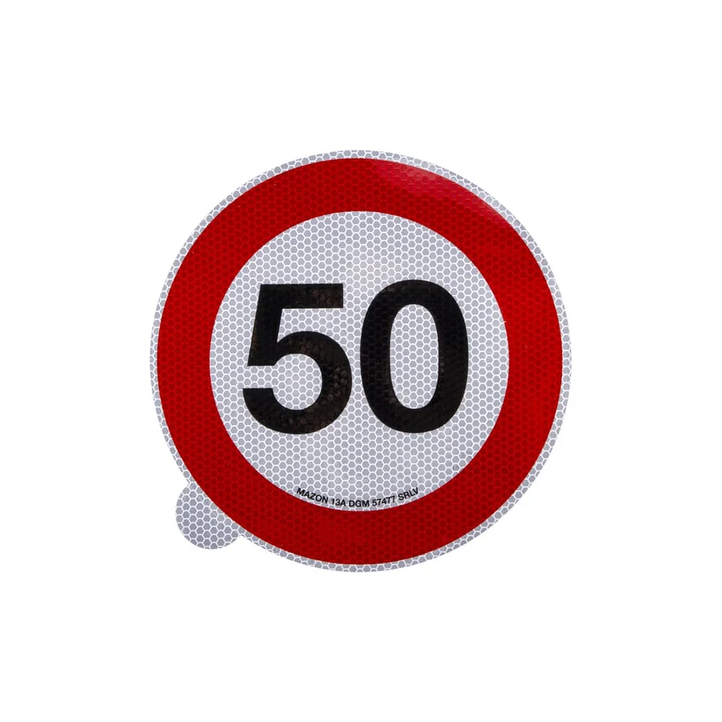 [AMAT2-423265] Autocolant indicator interzicere viteză limită: 50km/h diametru 220mm Mazon WB7950IT
