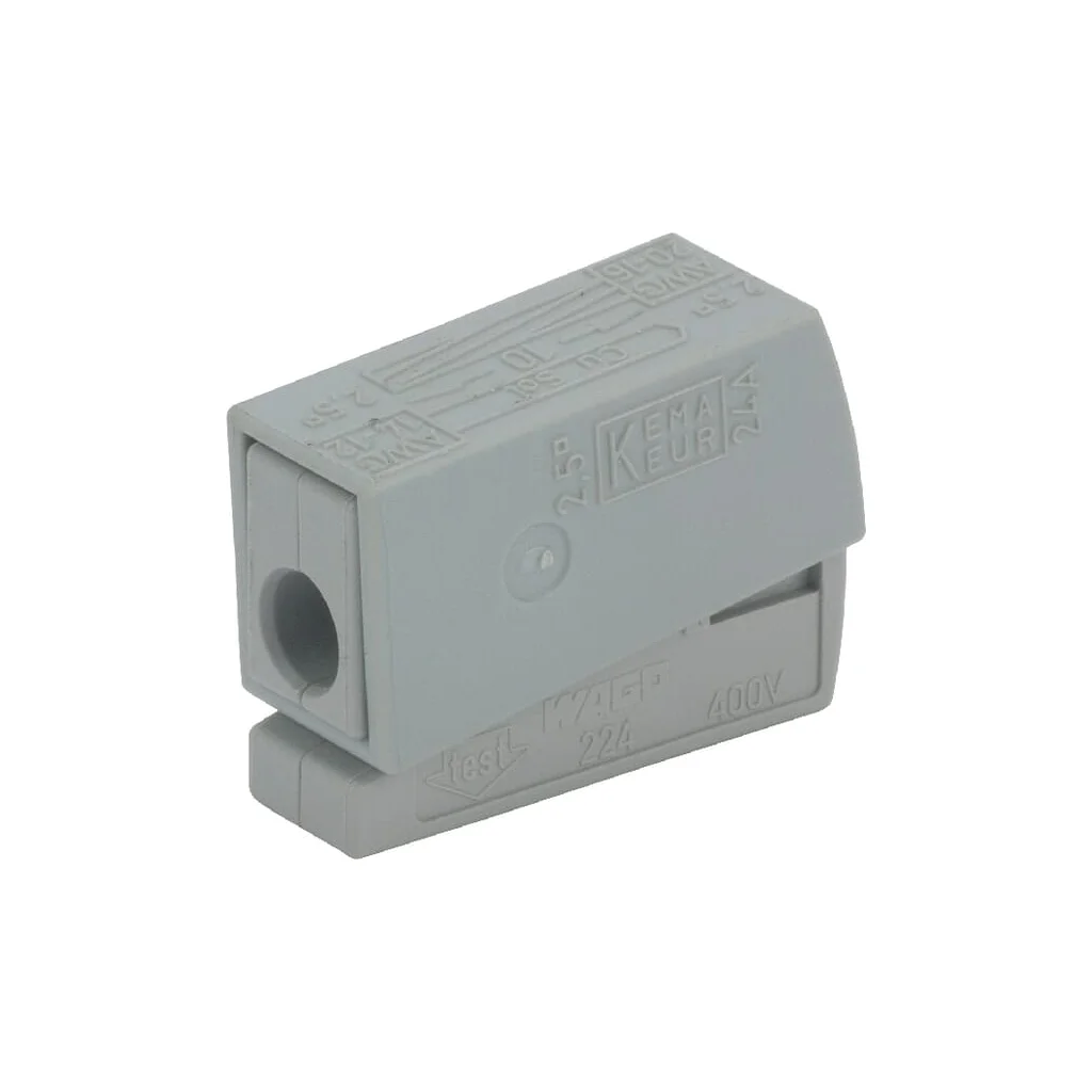 [AMAT2-423673] Clema de conectare, mufă 1-V gri tip 224 Wago WAG224101