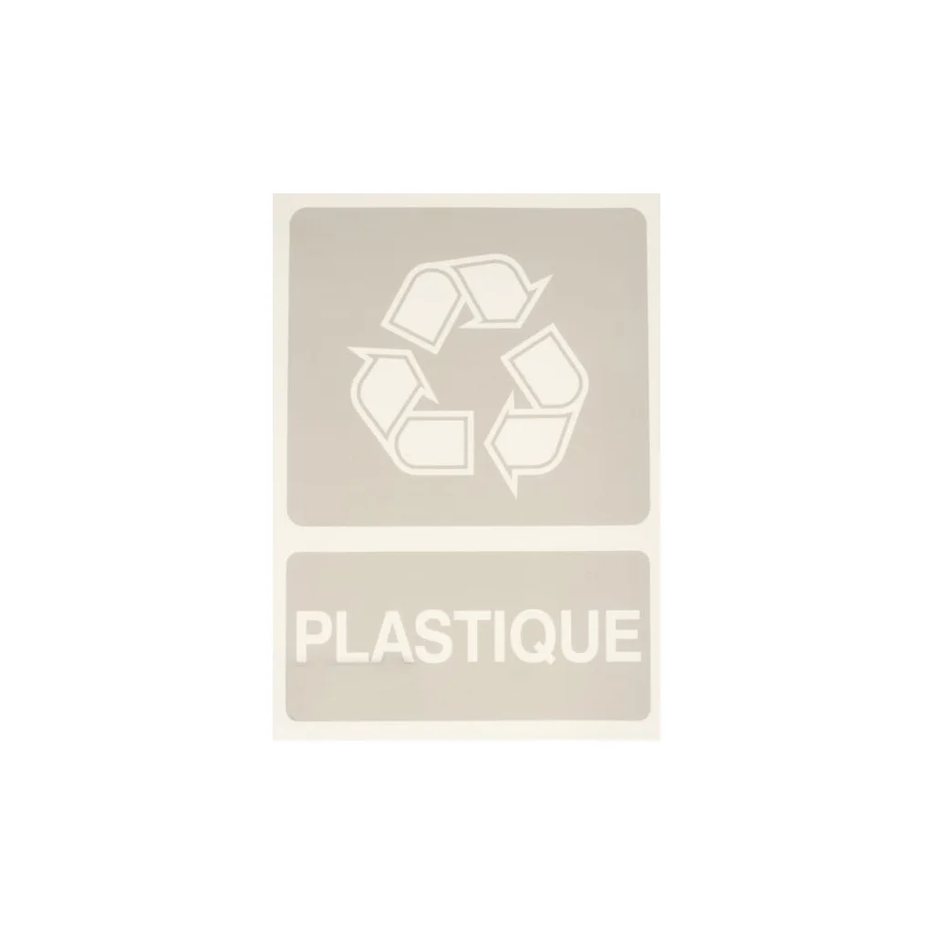 [AMAT2-423698] Autocolant semn informații suplimentare reciclare plastic: Plastique 210x297mm Brady WB251294FR