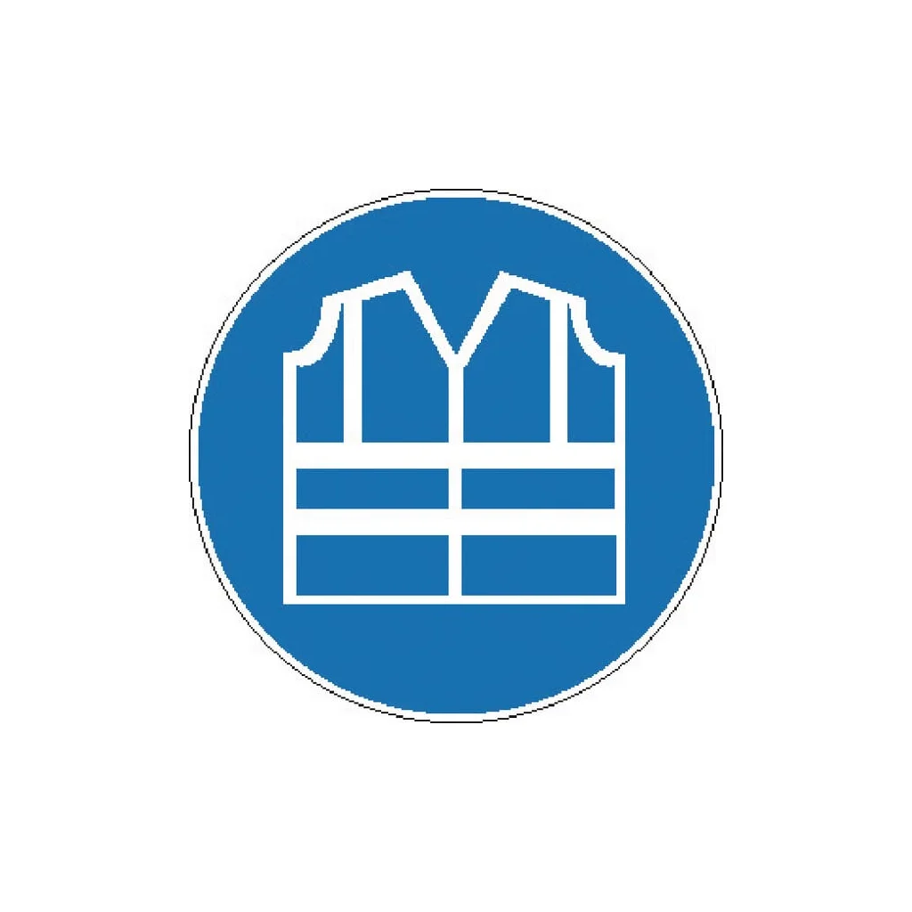 [AMAT2-423743] Autocolant semn obligatoriu EIP vestă de siguranță diametru 100mm Brady WB803706