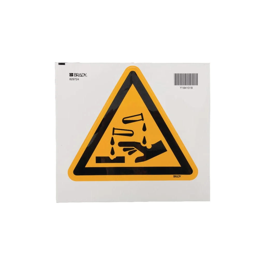 [AMAT2-423765] Autocolant semn de avertizare coroziv 200x200mm Brady WB829724