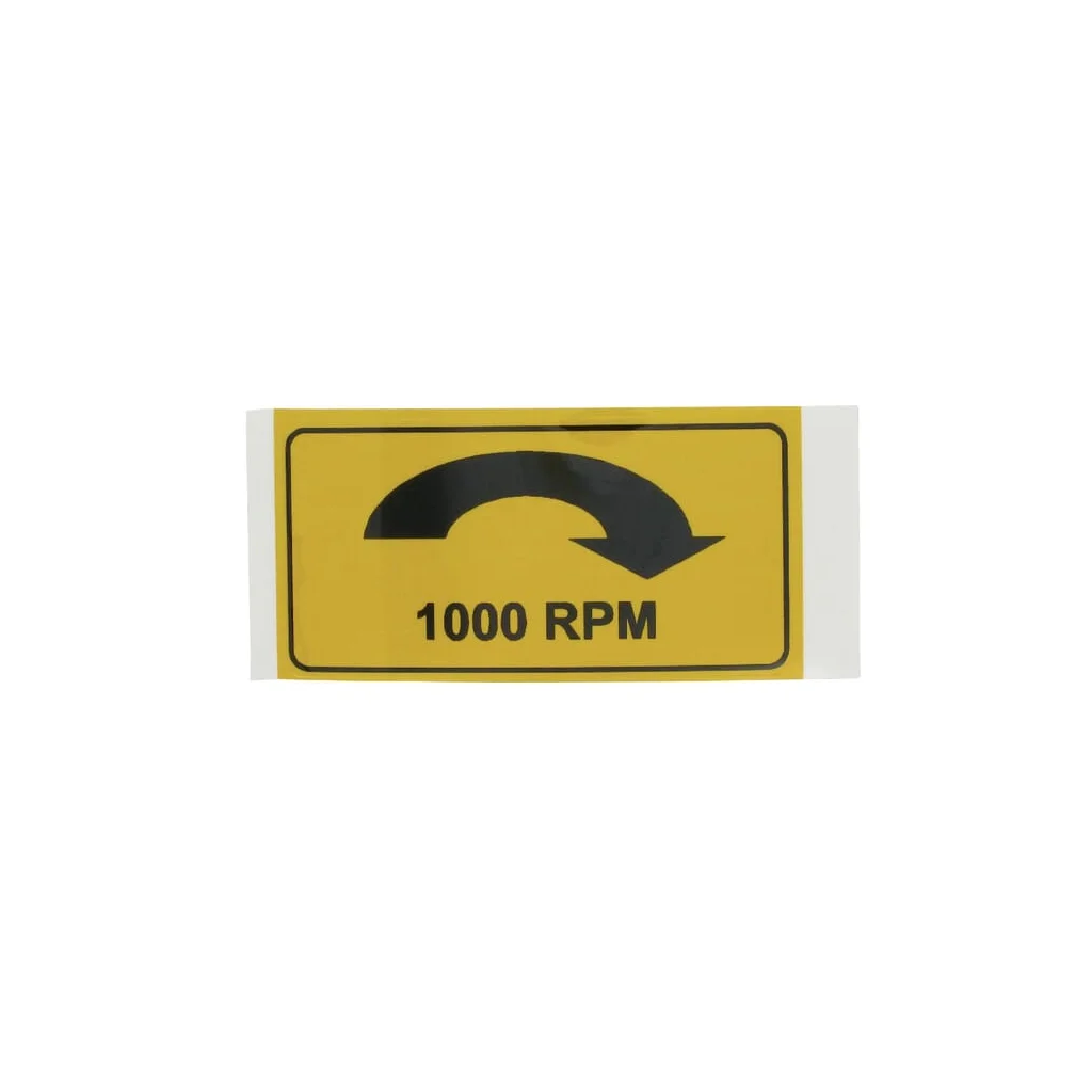 [AMAT2-423792] Autocolant avertizare priză de putere (PTO) 1.000: 1.000 RPM dreapta 75x38mm WB000022