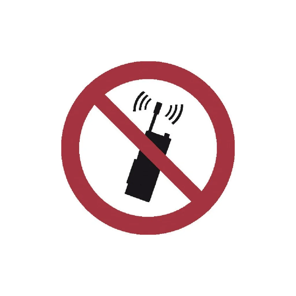[AMAT2-423935] Autocolant semn de interzicere fără telefoane mobile diametru 100mm Brady WB250067