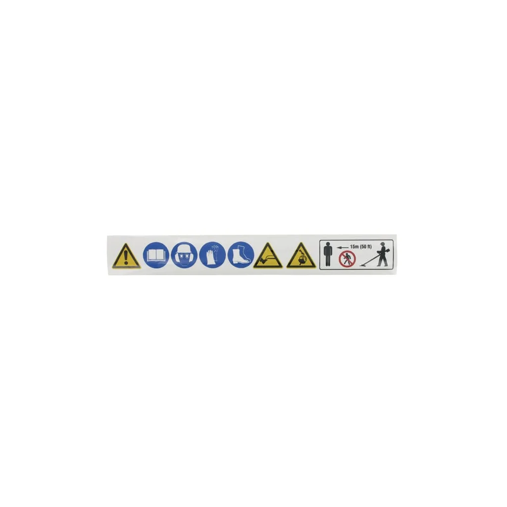 [AMAT2-423950] Autocolant cu informații privind avertismentele pentru motocoasă WB000010