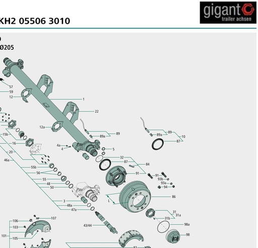 [AMAT3-101646] Gigant Suport Ax cu came stanga cu punct de fixare AGS