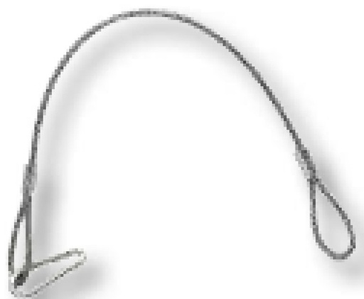 [AMAT3-101831] Cablu de prindere - Fără suport, pentru remorci nefrânate Lungimea frânghiei: 550 mm (630 mm incl. cârlig de fixare) Rez