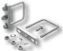 Set bride de fixare - 2 buc., pentru teava-Ø 70 mm, patrat