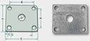 BPW-Agrar Placa elastica 150 mm