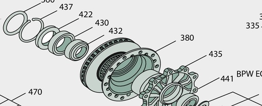 [AMAT3-102962] BPW Bucsa - 10x Ø 22 / Ø 137 / 120 / 150 / D 280,8 / TK 335