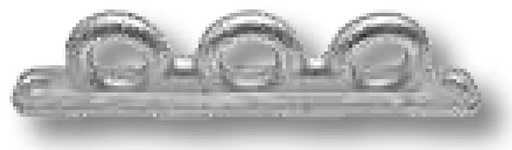 [AMAT3-102155] Fiting - suport perete despartitor, 3-orificii 190 x 25 mm