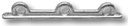 Fiting - suport perete despartitor, 3-orificii 290 x 25 mm