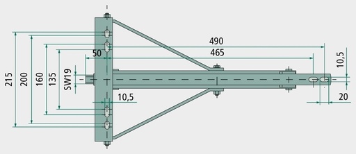 [AMAT3-102204] Suporturi rotative - dreapta, zincat, deservire cu manivela 14270313