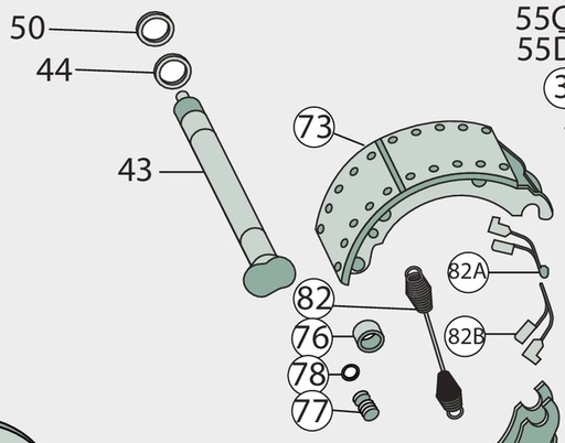[AMAT3-103070] BPW-Agrar Set saboti de frana - incl. fig. nr. 76-80