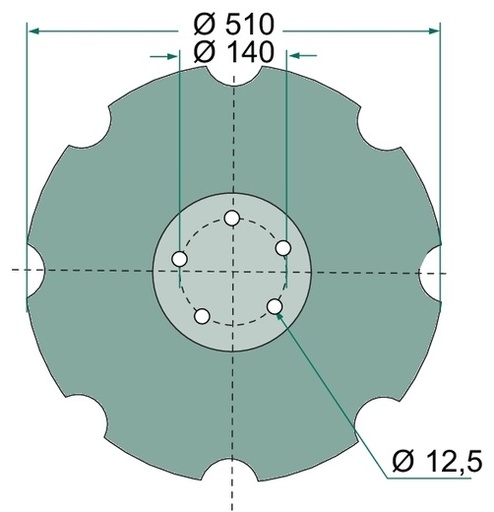 [AMAT3-103974] Taler disc - dintat, Ø 510 x 5 mm