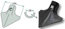 Brazdar tocator 105 x 4 mm