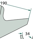 Brazdar tocator 190 x 3 mm