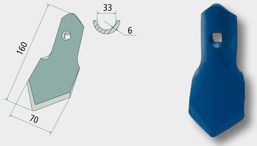 [AMAT3-104000] Brazdar tocator 70 x 6 mm