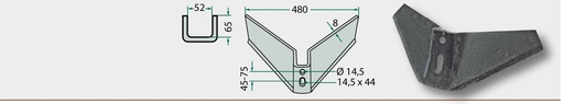 [AMAT3-104132] Brazdar aripi 480 x 8 mm