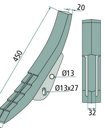 [AMAT3-103527] Heavy Duty Varf de brazdar - cu intarituri din carbura sudate