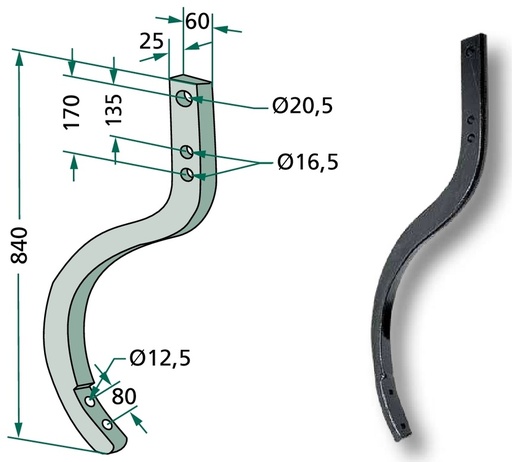 [AMAT3-104146] Suport secție cultivator - Mammut